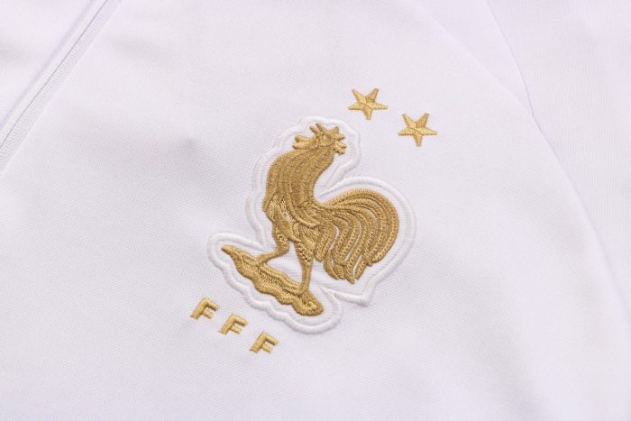France 22/23 White Half-Zip Jacket - 图片 8