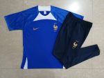 France 22/23 Colorful Blue Short Sleeve Training Suit with Pants - 图片 9