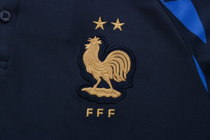 France 22/23 Polo Shirt Navy Blue - 图片 5