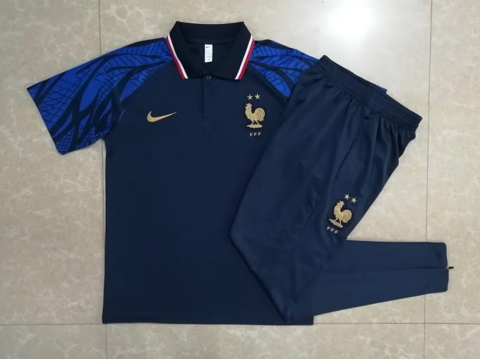 France 22/23 Polo Shirt Navy Blue - 图片 9
