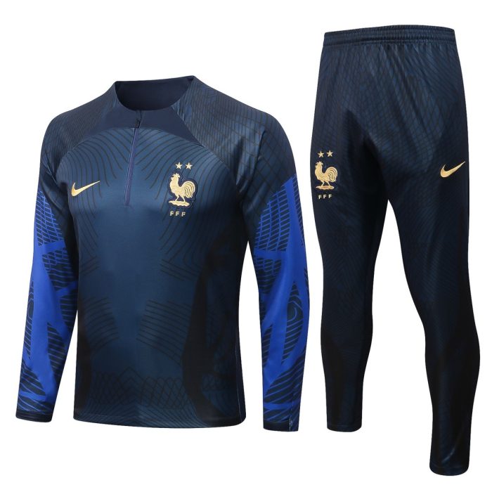 France 22/23 Semi-Zip Jacket Blue - 图片 6