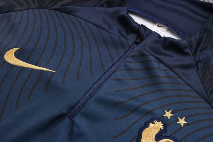 France 22/23 Semi-Zip Jacket Blue - 图片 8