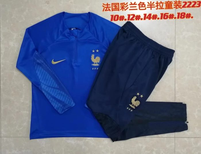 France 22/23 Half-Zip Jacket Kids - 图片 3
