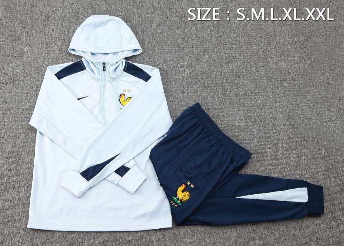 France 24/25 Half-Zip Jacket Light Blue - 图片 2