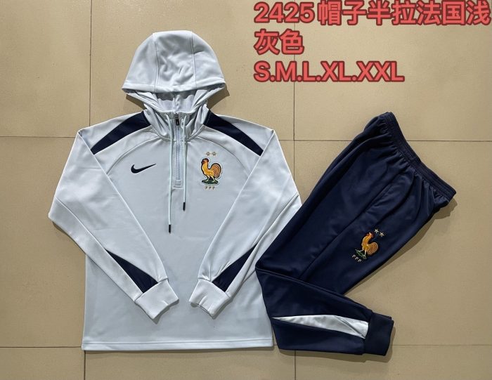 France 24/25 Half-Zip Jacket Light Blue - 图片 9