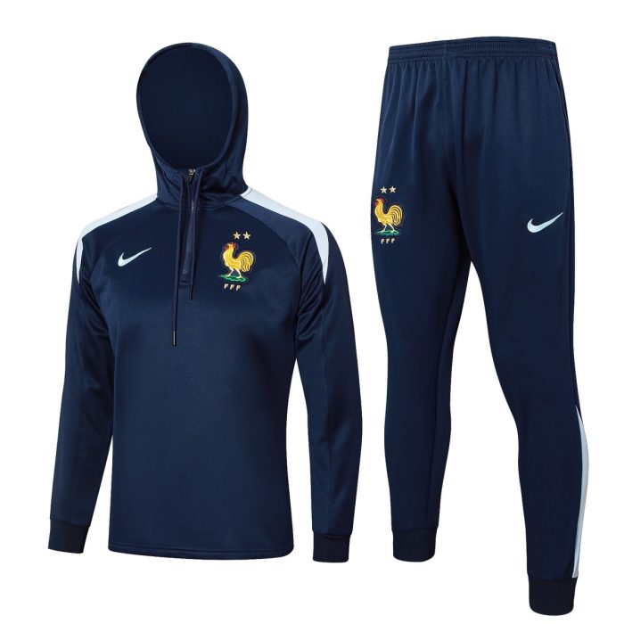 France 24/25 Half-Zip Jacket Blue - 图片 8