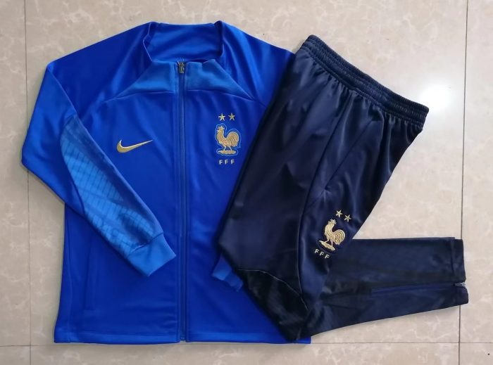 France 22/23 Long Zipper Jacket Kids - 图片 3