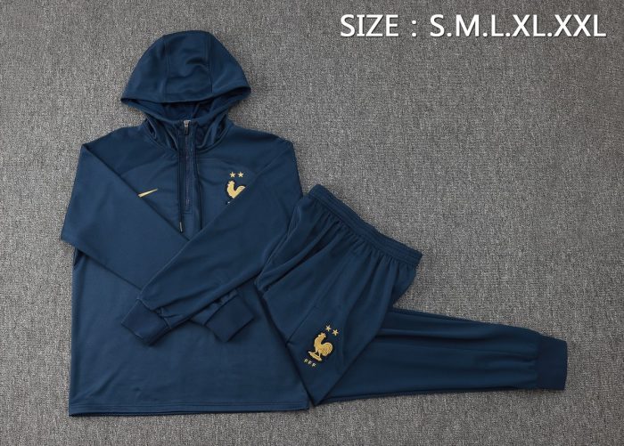 France 23/24 Half-Zip Jacket Blue - 图片 2