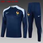 France 24/25 Semi-Zip Jacket Navy Blue