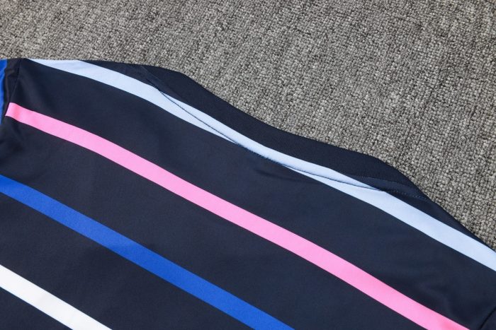 France 24/25 Blue Stripe Short Sleeve Training Shirt - 图片 6