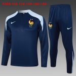 France 24/25 Semi-Zip Jacket Kids Blue