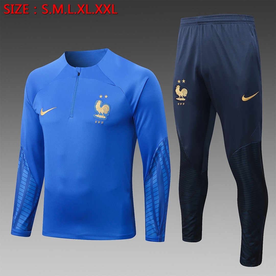 JER-7628_1 France 22/23 Half-Zip Jacket - 图片 1