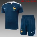 France 24/25 Short Sleeve Training Shirt Navy Blue