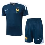 France 24/25 Short Sleeve Training Shirt Navy Blue - 图片 8