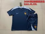 France 24/25 Short Sleeve Training Shirt Navy Blue - 图片 9