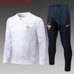 France 22/23 White Half-Zip Jacket