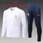 France 22/23 White Children's Long Zipper Jacket - 图片 2