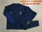 France 22/23 Semi-Zip Jacket Kids Blue - 图片 3