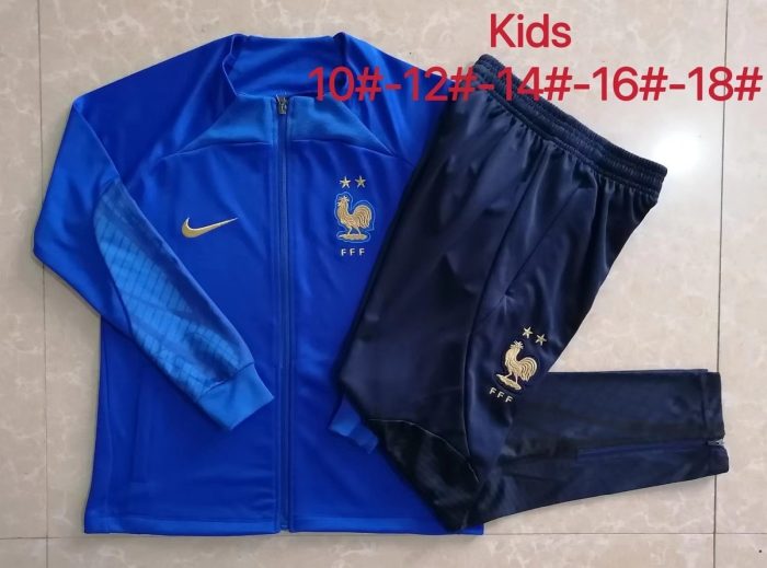 France 22/23 Long Sleeve Kids Jersey - 图片 3