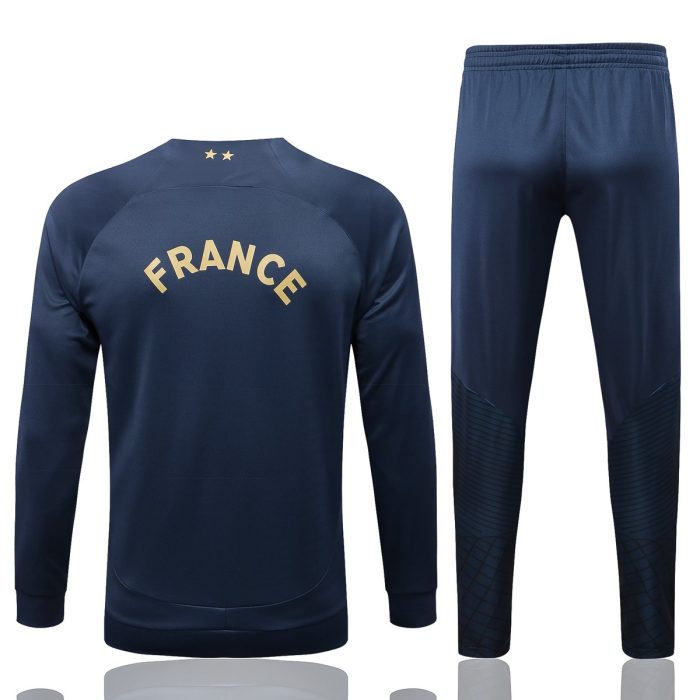 France 22/23 Long Zip Jacket Navy Blue - 图片 7
