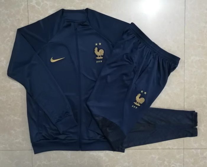 France 22/23 Long Zip Jacket Navy Blue - 图片 9