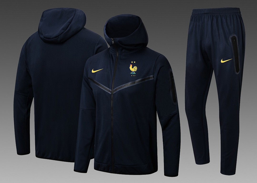 France 24/25 Long Zip Jacket Blue
