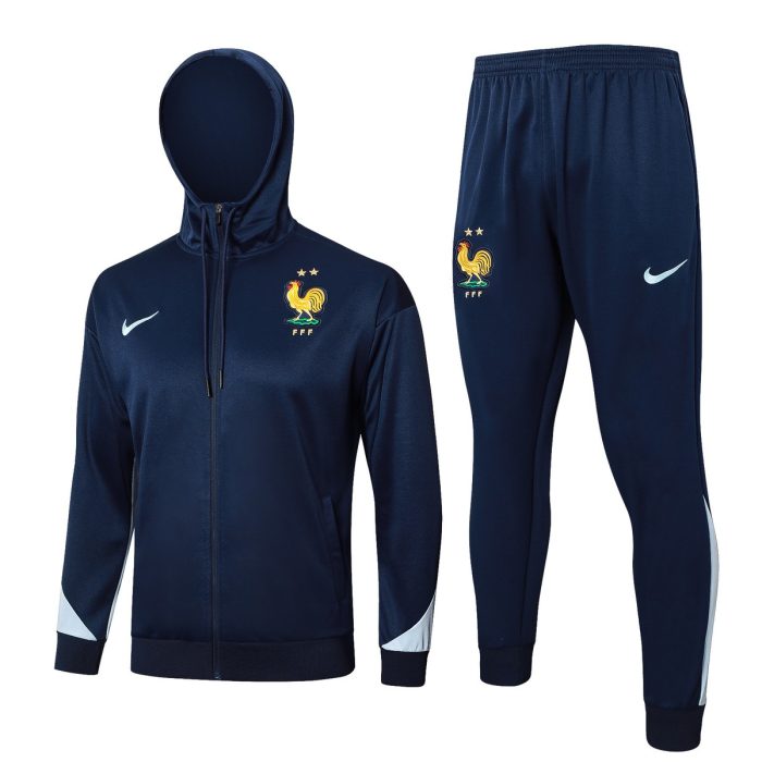France 24/25 Long Zip Jacket Blue - 图片 8