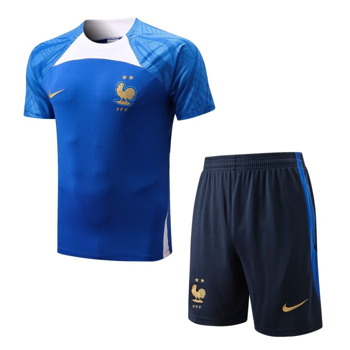 France 22/23 Short Sleeve Training Suit with 5-Inch Shorts - 图片 8