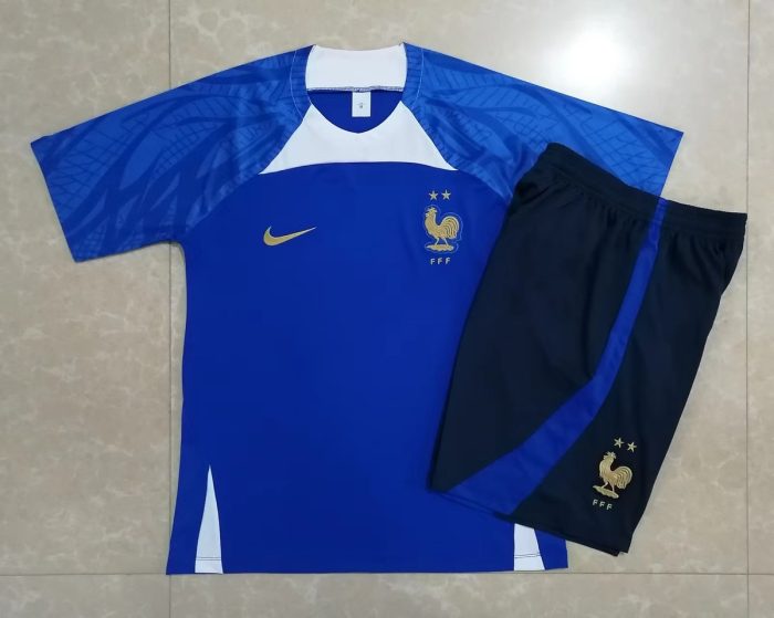 France 22/23 Short Sleeve Training Suit with 5-Inch Shorts - 图片 9