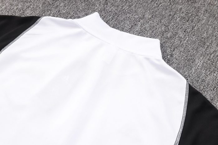 Germany 22/23 White Sleeves Black Half-Zip Jacket - 图片 4