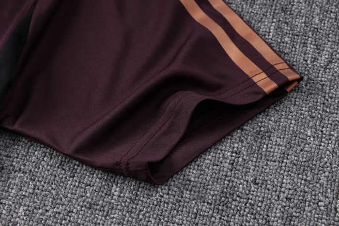 Germany 22/23 Dark Brown Short Sleeve Training Suit - 图片 5