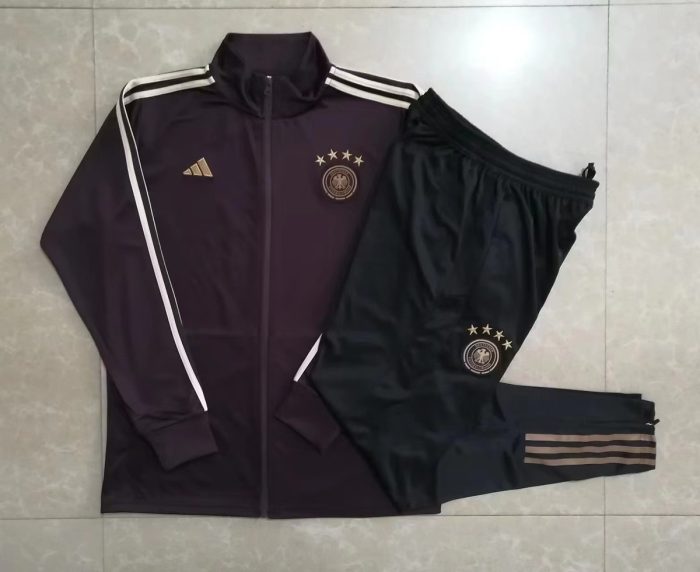 Germany 22/23 Long Zip Jacket Dark Brown - 图片 9