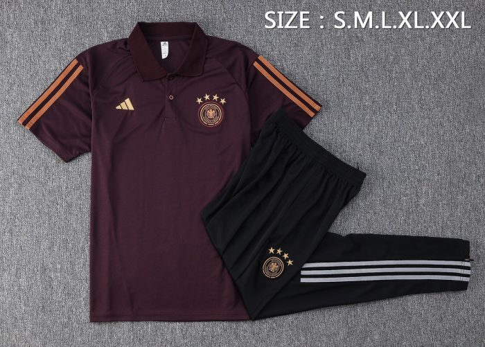 Germany 22/23 Polo Dark Brown - 图片 2