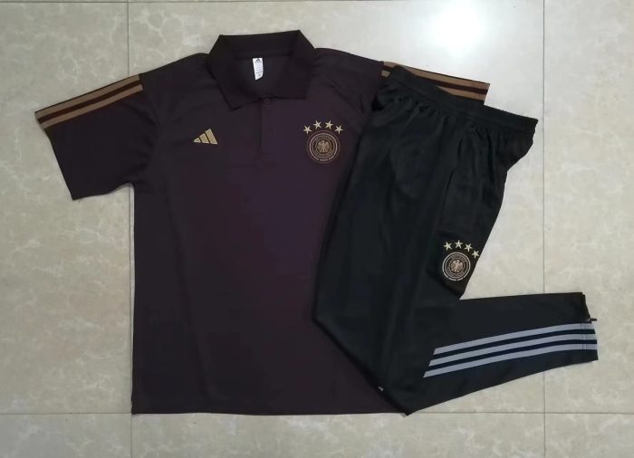 Germany 22/23 Polo Dark Brown - 图片 9