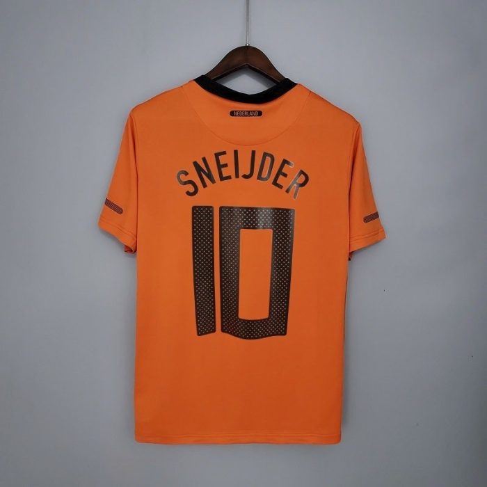 Netherlands 2010 Home Retro Jersey - 图片 8