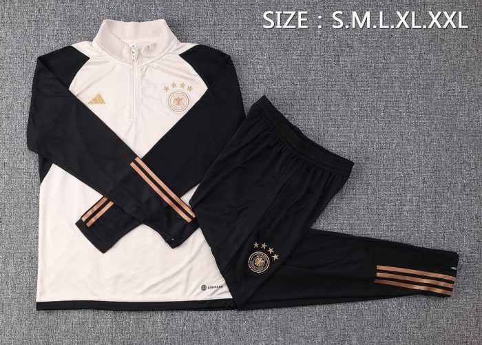 Germany 22/23 Half-Zip Jacket Beige - 图片 2