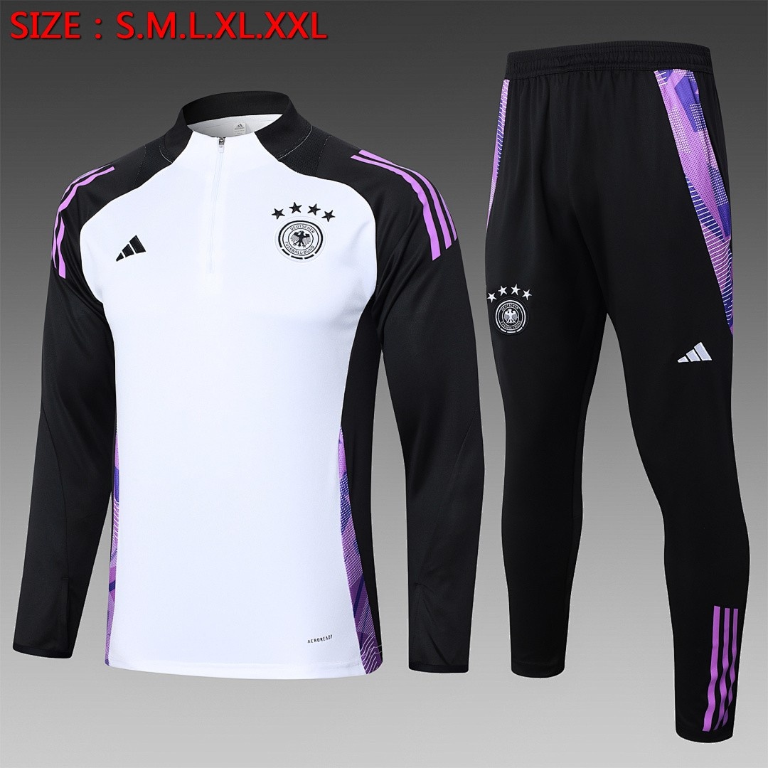 Germany 24-25 White Half-Zip Jacket