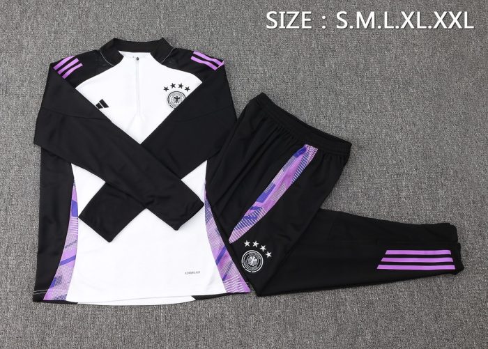 Germany 24-25 White Half-Zip Jacket - 图片 2