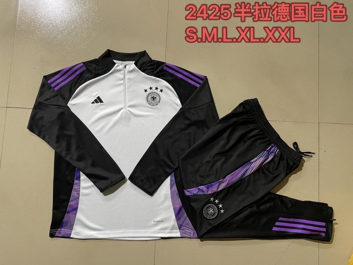 Germany 24-25 White Half-Zip Jacket - 图片 9