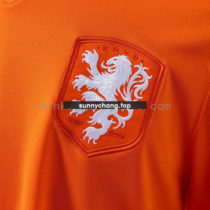 Netherlands 2014 Home Retro Jersey - 图片 5
