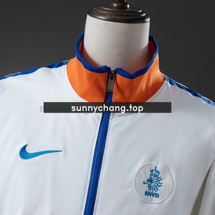 Netherlands 2010-2011 Windbreaker - White - 图片 9