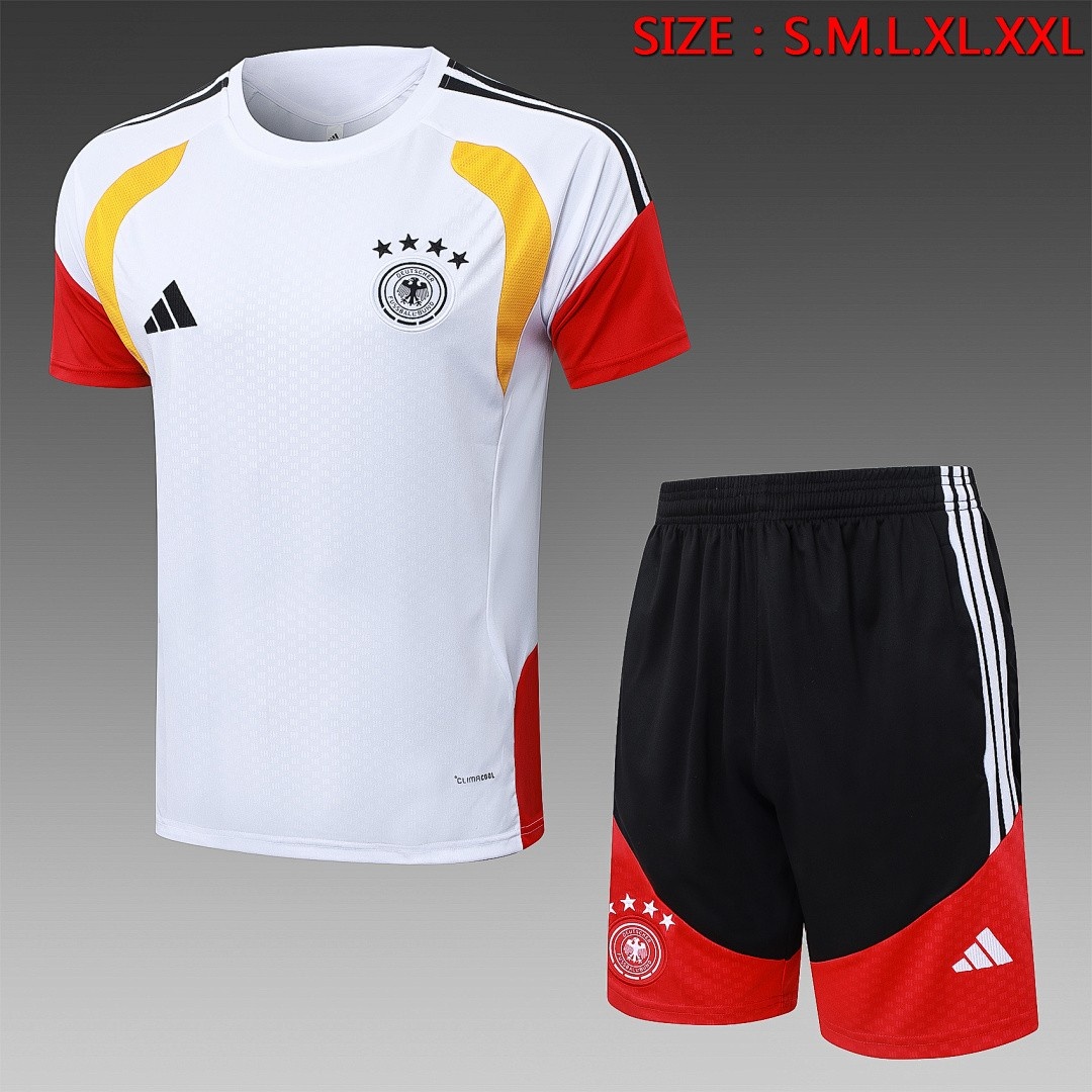 Germany White Short Sleeve Training Suit