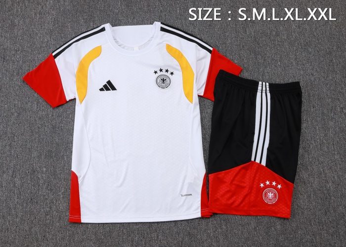 Germany White Short Sleeve Training Suit - 图片 2