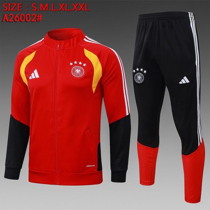 Germany Red Long Zipper Jacket - 图片 2