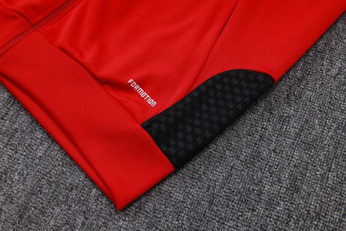 Germany Red Long Zipper Jacket - 图片 4