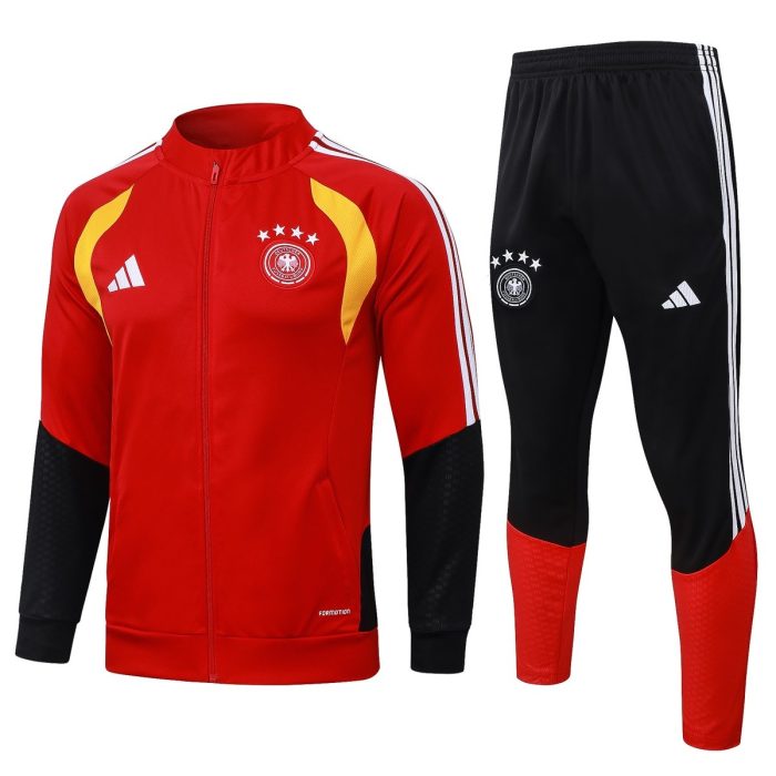 Germany Red Long Zipper Jacket - 图片 8