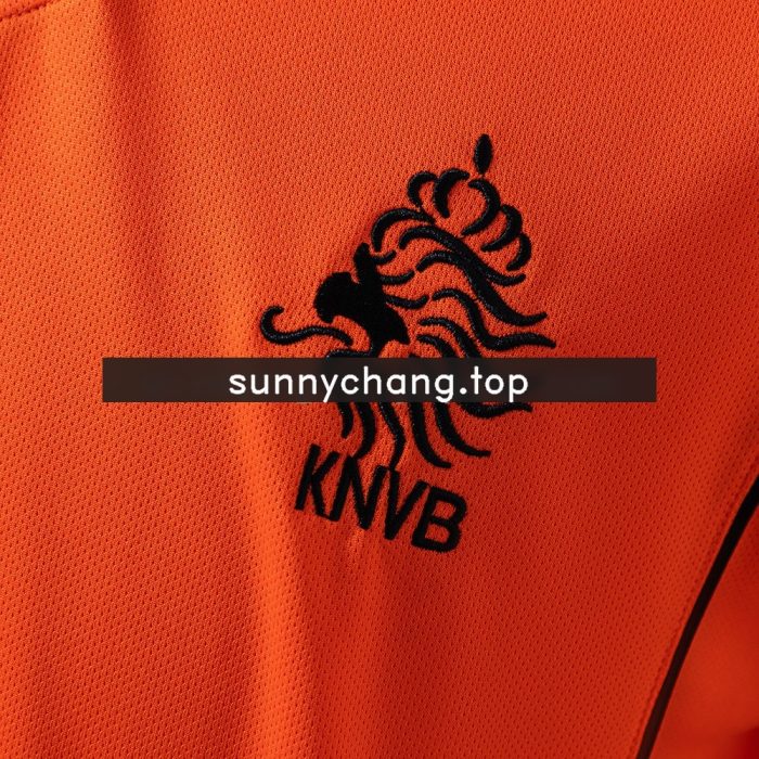 Netherlands 1998 Home Long Sleeve Retro Jersey - 图片 5