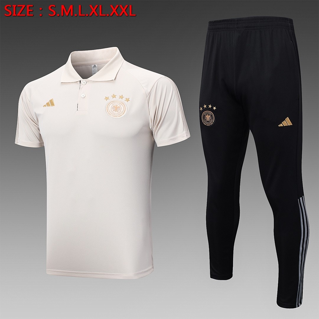 Germany 22/23 Polo Shirt Beige