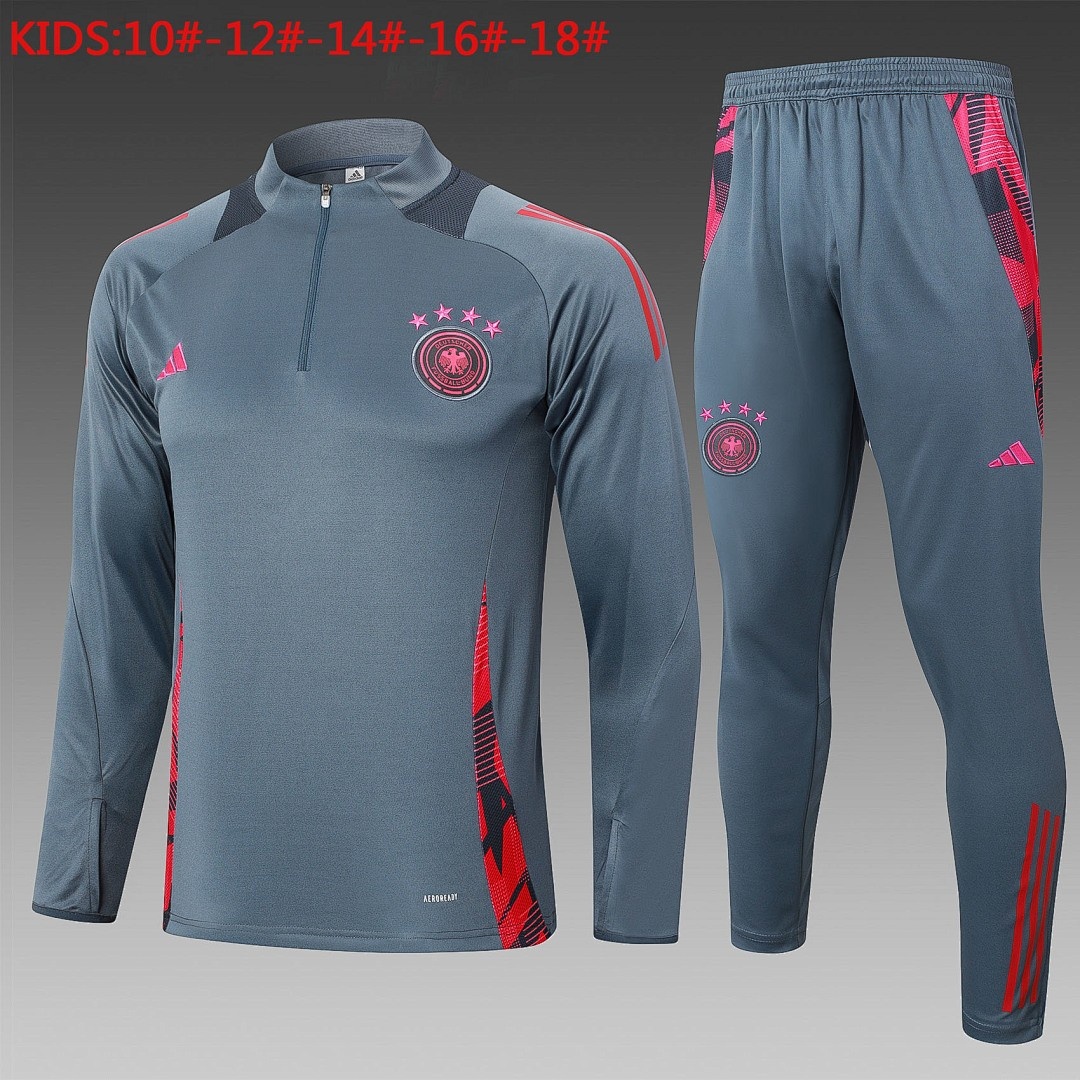 JER-7753_1 Germany 24-25 Half-Zip Jacket Grey Kids - 图片 1