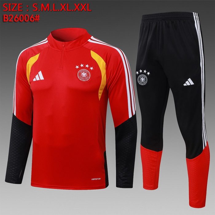 Germany Red Half-Zip Jacket - 图片 2